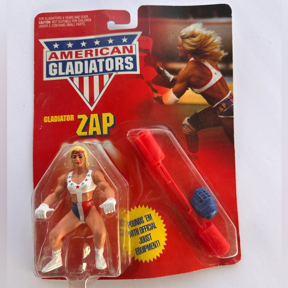 1991 American Gladiators Zap Action Figure Mattel Muscles Mayhem Vintage!
